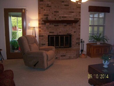 Family room with fireplace