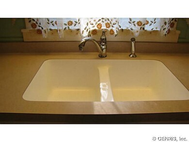 Kitchen the double deep white sink is a delight w/
