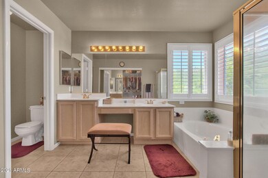 Master bath with separate toilet room