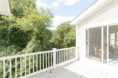 West facing Deck off of the Sun Room with view to
