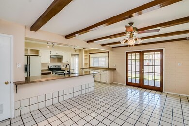 French doors leading to the backyard