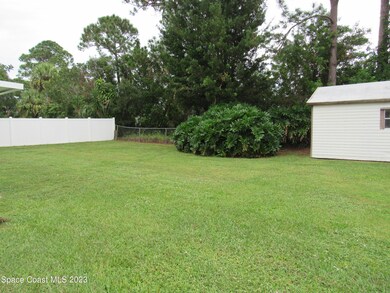 Fenced backyard