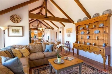 The open floor plan of the upper living area flows