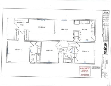 Floor plan of modular ranch home to be built