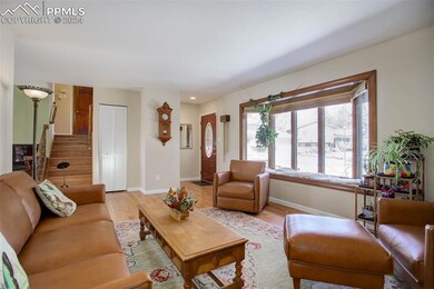 Living room featuring light wood-type flooring