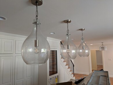 Glass Pendants over Island