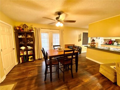 Dining area is open to great room and kitchen.  Fe