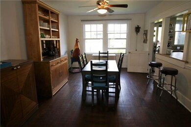 Large dining room open to kitchen