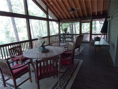 Screened deck towards outdoor deck
