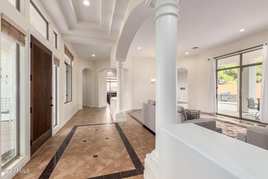 Front Entry with Pillars