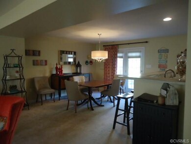 Large dining room accommodates a full complement o