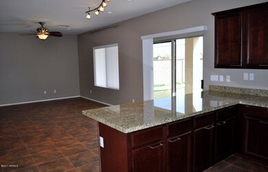 family room and dining area