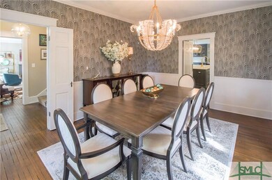 Dining room (chandelier and window treatments don'