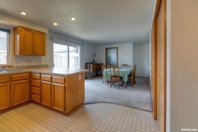 Kitchen opens to dining room or family room.  Spac