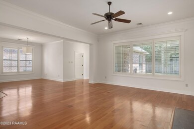 Living room with back wall of windows