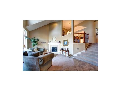 View of great room showing the ceramic tile to the