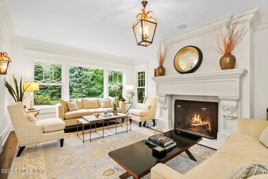 Living room with fireplace