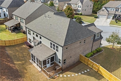 Aerial view of residential area