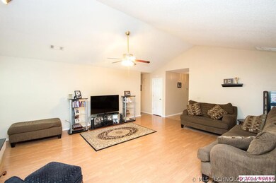 View from dining area into living room