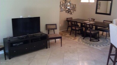 TV area and dining room