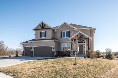 Custom built McGraw Home. Exterior featuring stucc