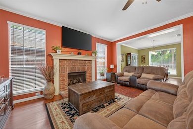 You have a wood burning fireplace and plenty of natural light.