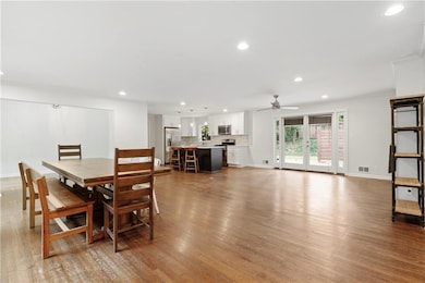 Dining space featuring ornamental molding, ceiling