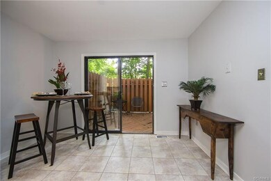 Sliding door access to deck and fenced in back yar