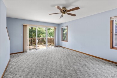 Living Room with Slider to back deck