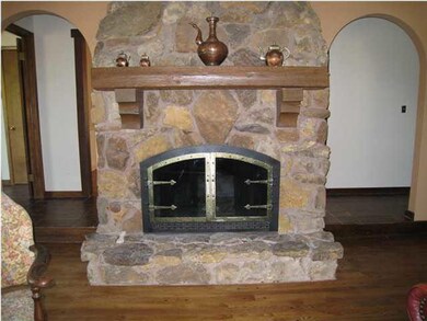 Wonderful, warm and charming stone fireplace.