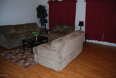 Wood laminate flooring in great room