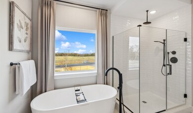 Primary bath with freestanding tub