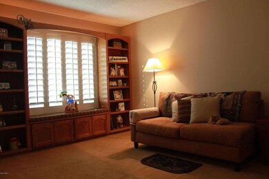 Shutters in the den sitting room.