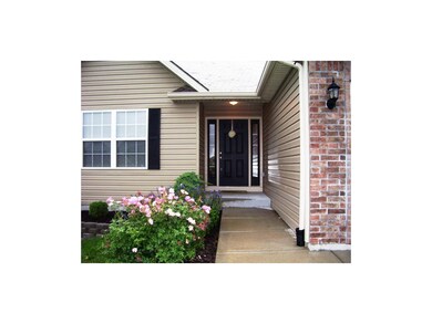 Covered front door entrance.