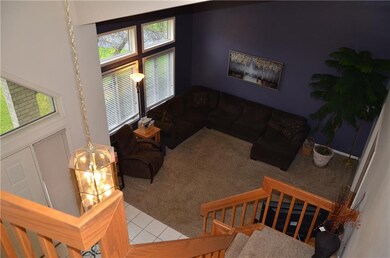 View of living room from stairs.