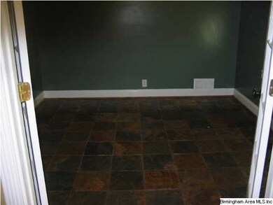 slate floor in dining room