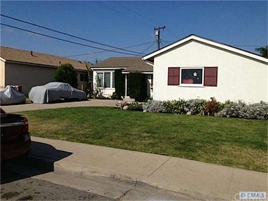 Side view of garage