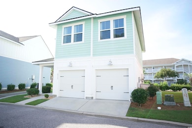 View of house front featuring a two car garage