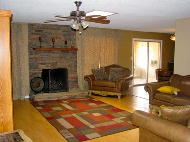 Custom Stone Fireplace In Family Room