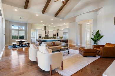 Living area featuring light wood finished floors,