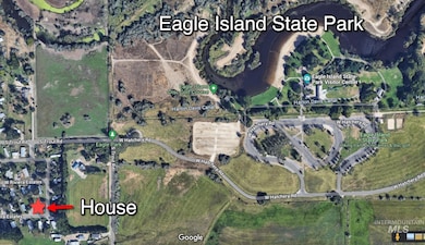 Aerial view of property's location