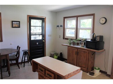 Backdoor and dining area.