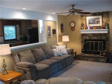 View coming in front door into family room