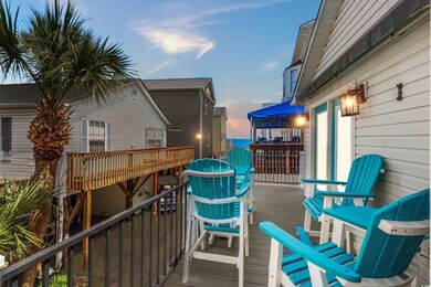 Wooden terrace with a water view