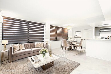  Large windows with stylish blinds allow natural l
