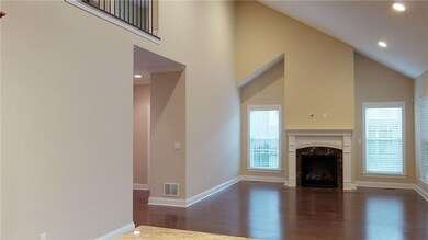 Another view of the living room from the kitchen.