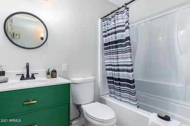 Trendy modern hall bath