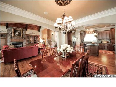 The dining room is open to the great room and kitc