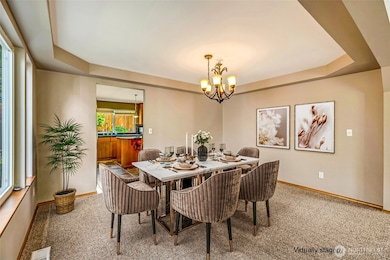 Dining room, virtually staged