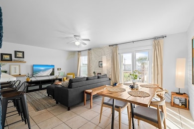 Dining and living with bright open space and natur
